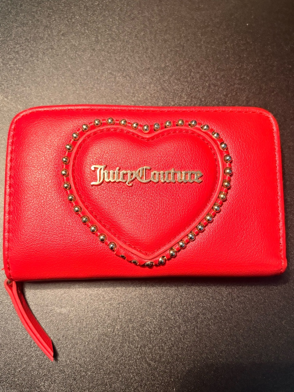 Juicy Couture Red Zip-Around Wallet with Logo Lining